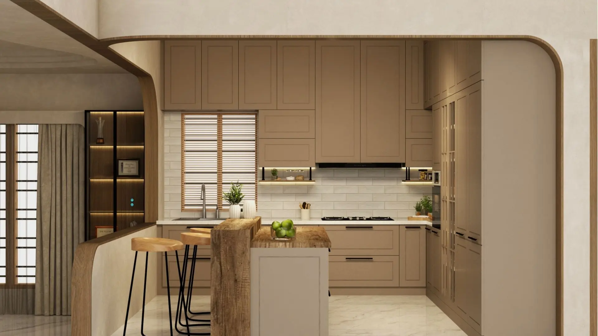 Luxury modular kitchen with refined finishes