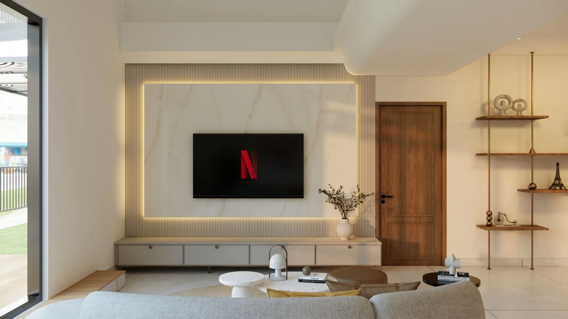 Luxury residential interior with refined furnishings