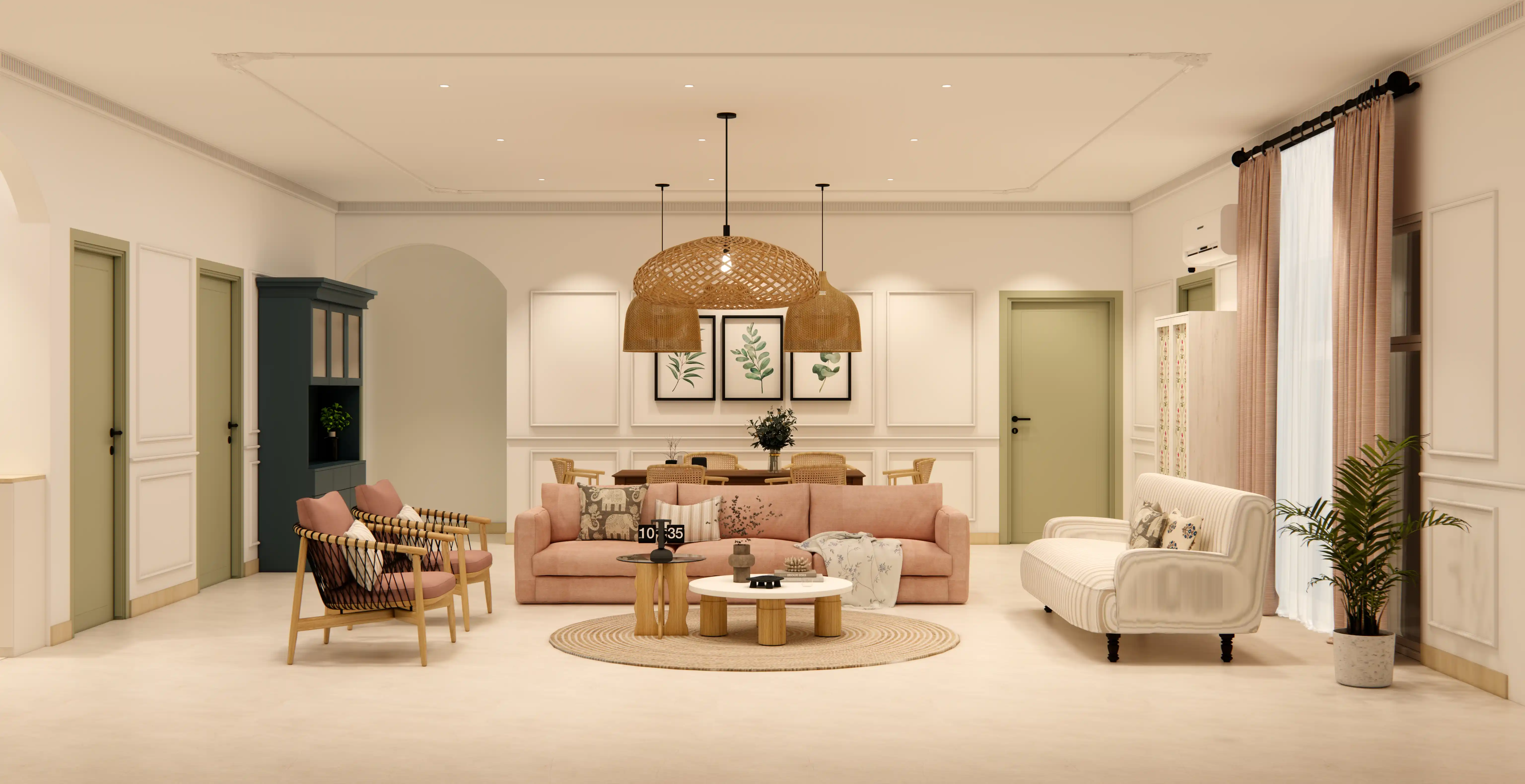 Renovated interior with considered architectural details